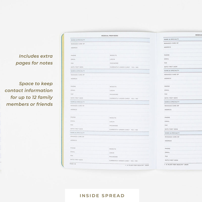 A Plan for Health • Medical Organizer