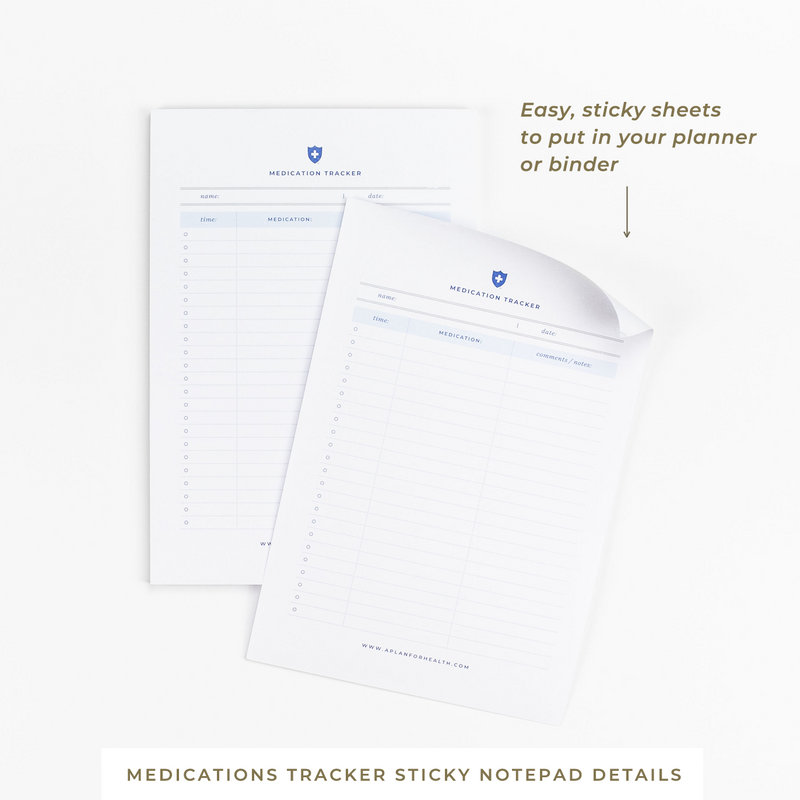 Notepad • Medication Tracker Sticky