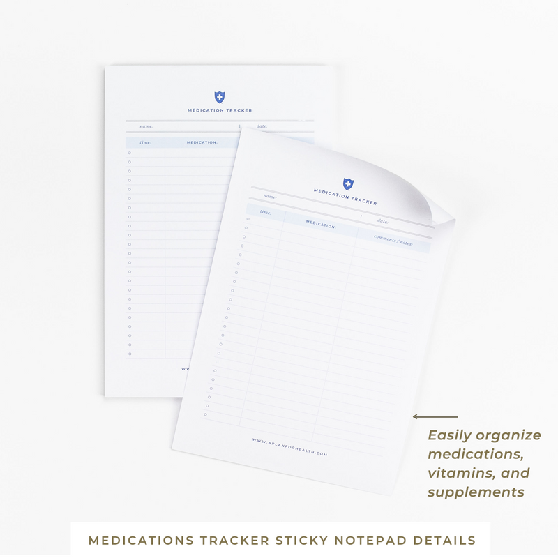 Notepad • Medication Tracker Sticky