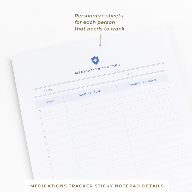 Notepad • Medication Tracker Sticky