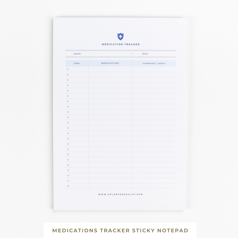 Notepad • Medication Tracker Sticky