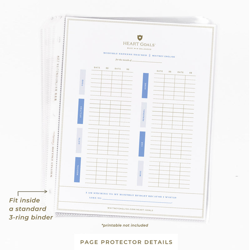 Binder System • Page Protectors • Set of 25