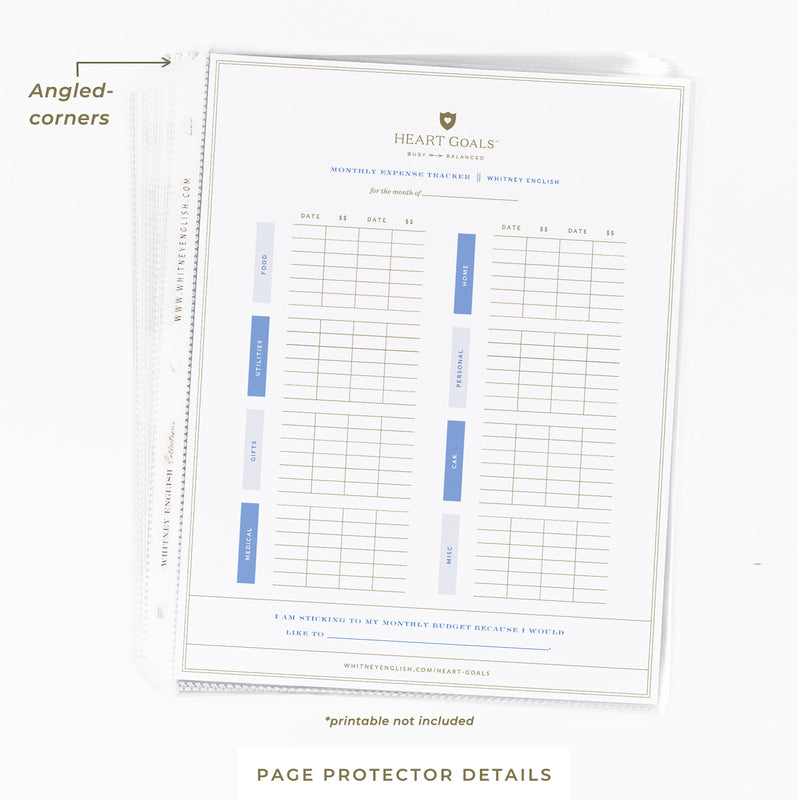 Binder System • Page Protectors • Set of 25