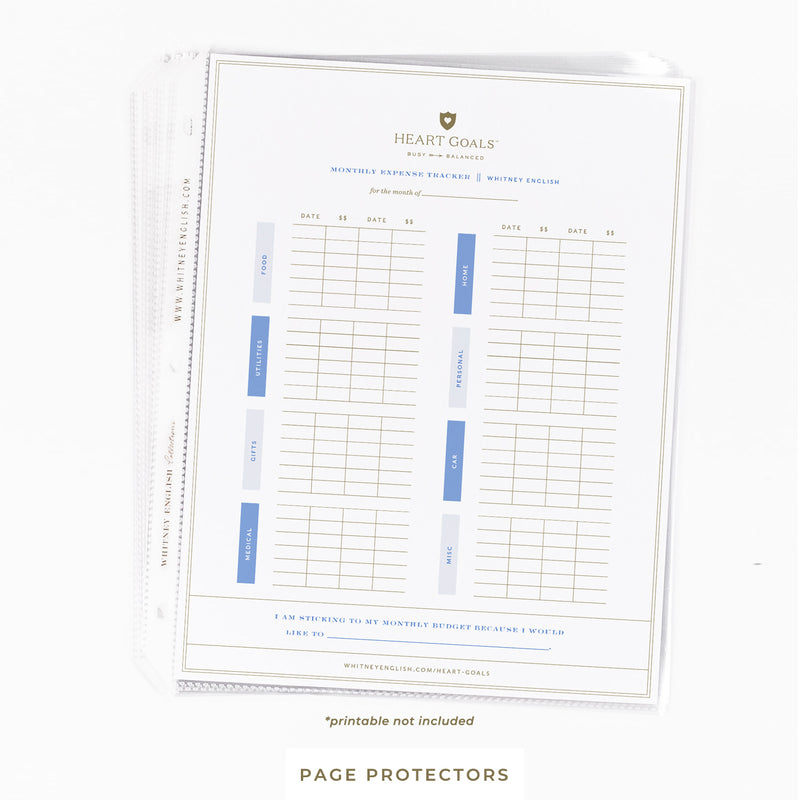 Binder System • Page Protectors • Set of 25