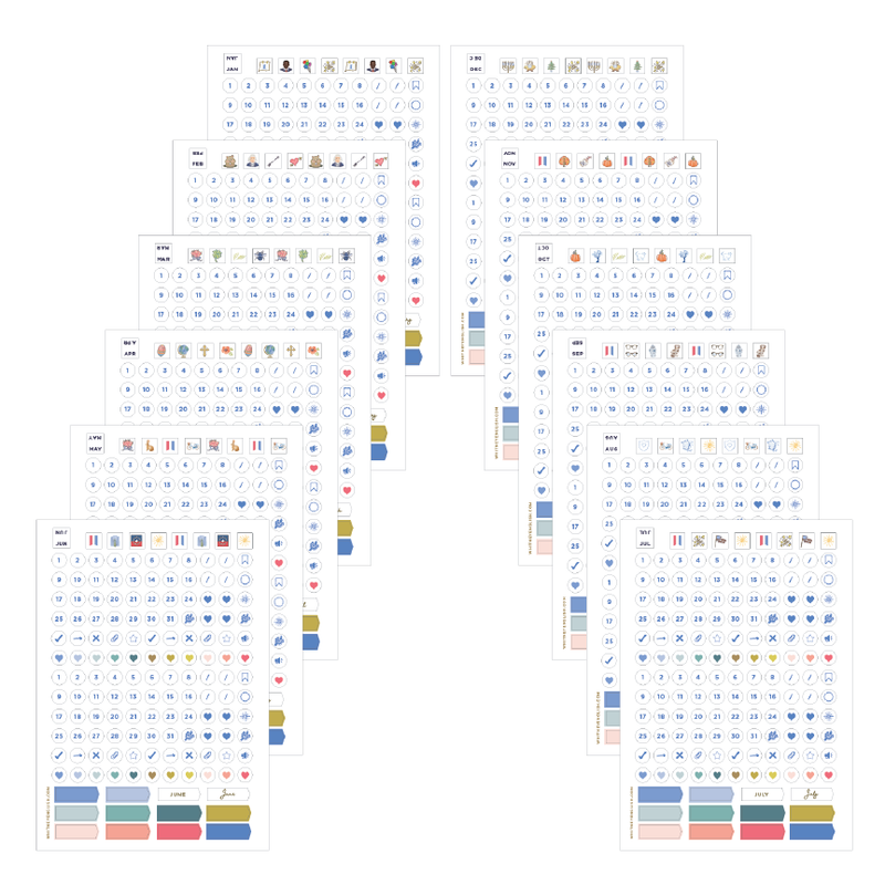Week on One Page Planner • Undated • Bella