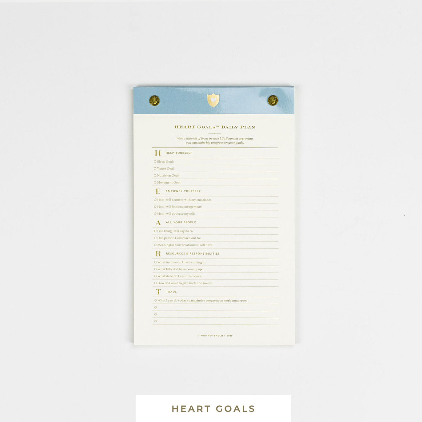 Notepad • HEART Goals™ Daily Plan